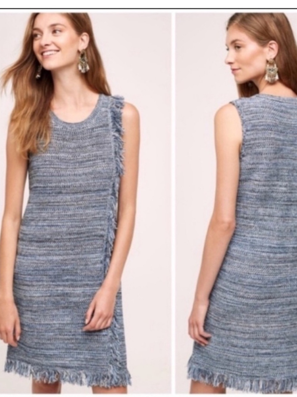 ANTHROPOLOGIE Holding Horses Western Fringe Sweater Dress